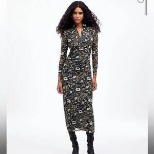 Madewell Long Sleeve Polo Midi Dress Style NT361